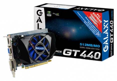 Видеокарта Galaxy GeForce GT 440 (810МГц, GDDR5 512Мб 3200МГц 128 бит)