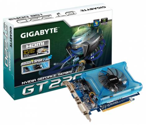Видеокарта GIGABYTE GeForce GT 220 (720МГц, GDDR3 1024Мб 1600МГц 128 бит)